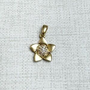 Lia Sophia Gold Tone Morning Glory Pendant